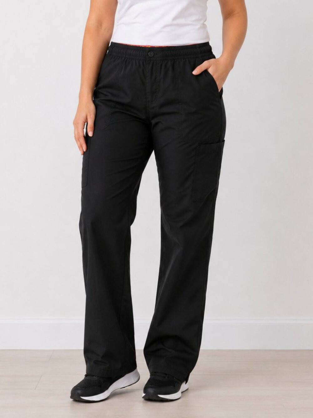 Dickies Medical Scrub Pants Women's Large Elastic Waist Straight Leg Uniform